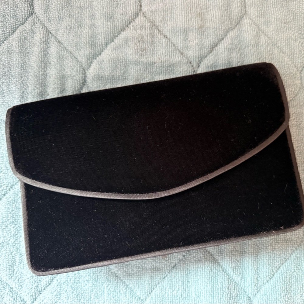 Elegant Black Velvet Clutch